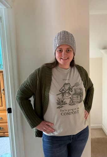 Customer photo review of Going in the Compost T-Shirt