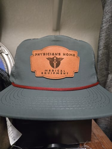 Customer photo review of Custom Leather Patch 5-Panel Rope Hat - Blank Rope Hats