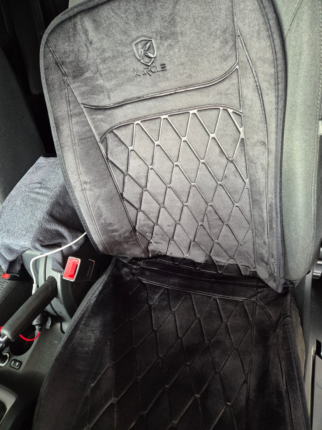Customer photo review of Beheizte Autositzauflage