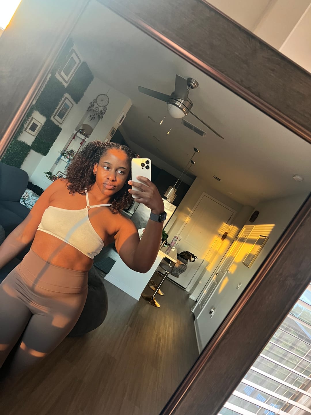 Customer photo review of #T1B/4 Medium Brown Multi-Textured Kinky Curly Human Crochet Hair with Dark Roots