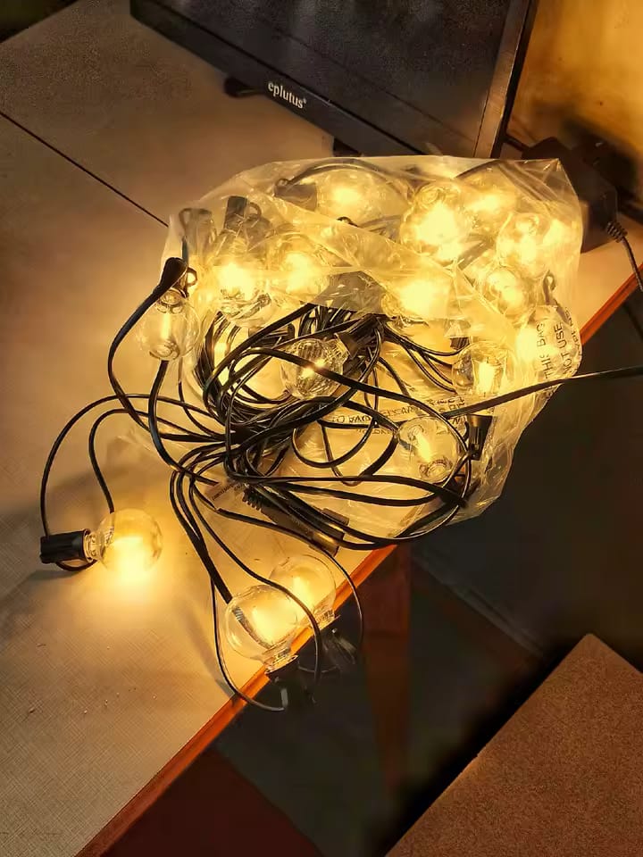 Customer photo review of LED Outdoor String Lights – Shatterproof & Weatherproof (Plugin)