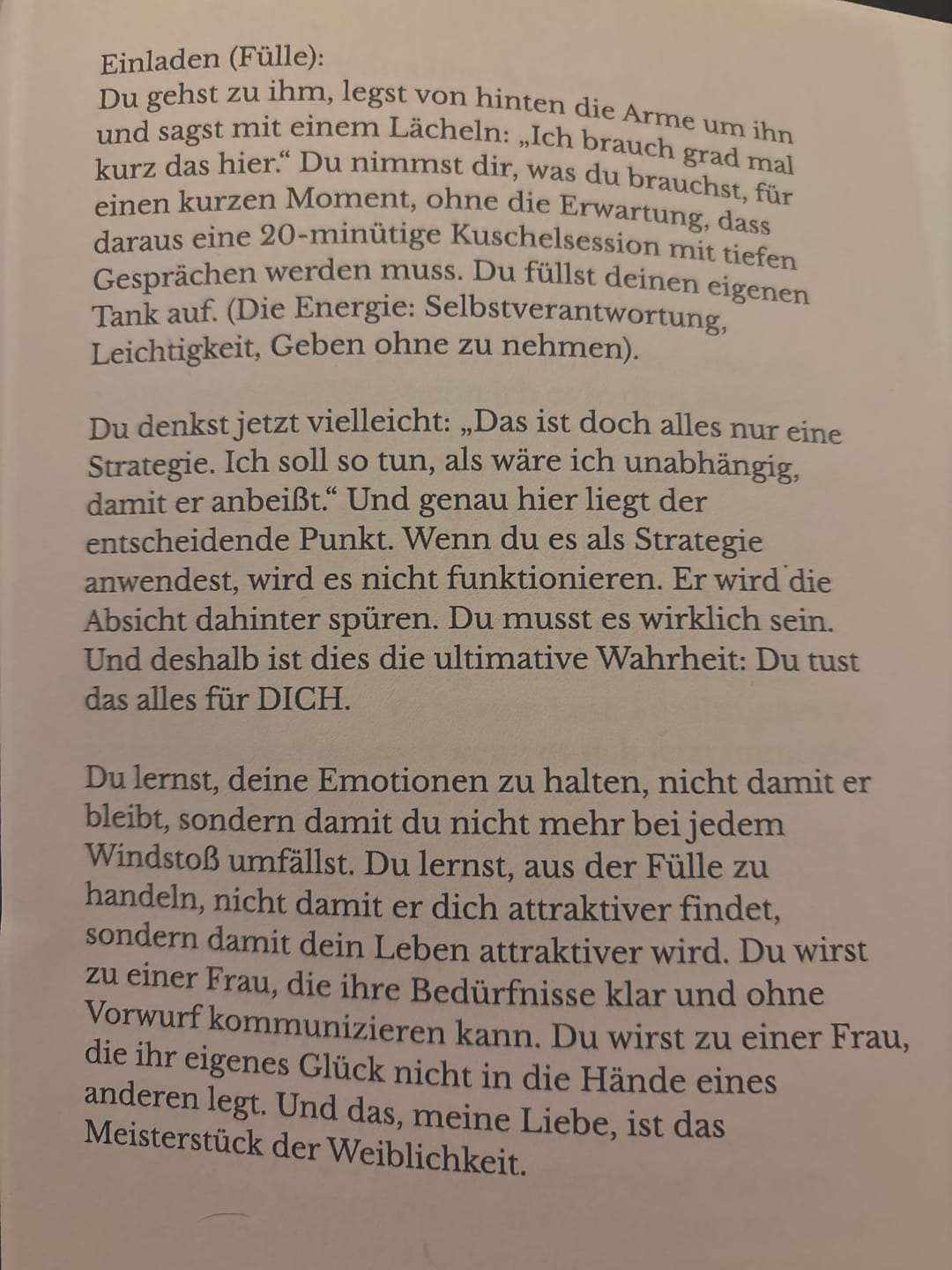 Customer photo review of E-Book: Die Kunst einen Vermeider zu erreichen