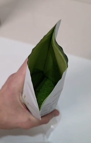 Customer photo review of BENBU Organic Matcha - Premium 100% Organic Japanese Matcha Powder 3.5 oz (100g) Bag