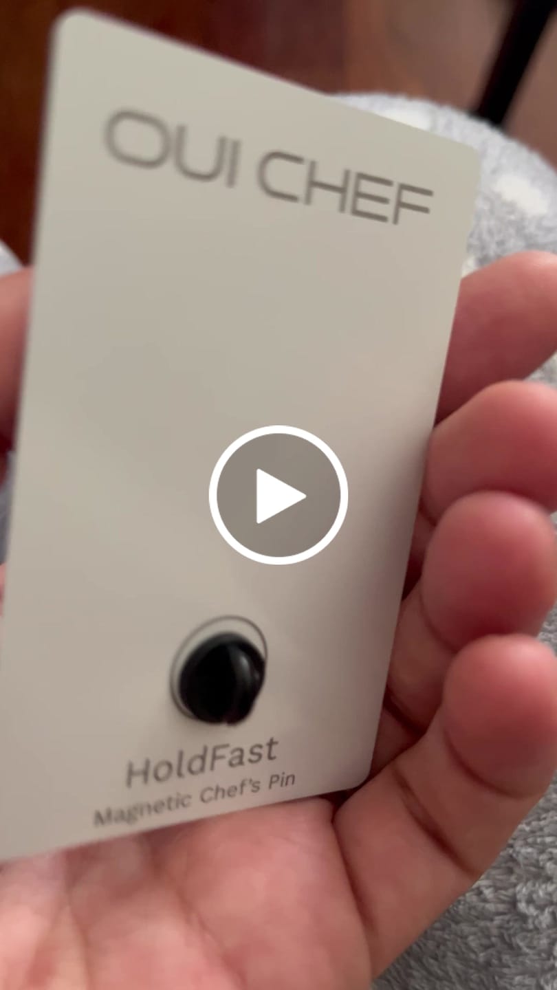 Customer video review of HoldFast Magnetic Chef's Pin v5