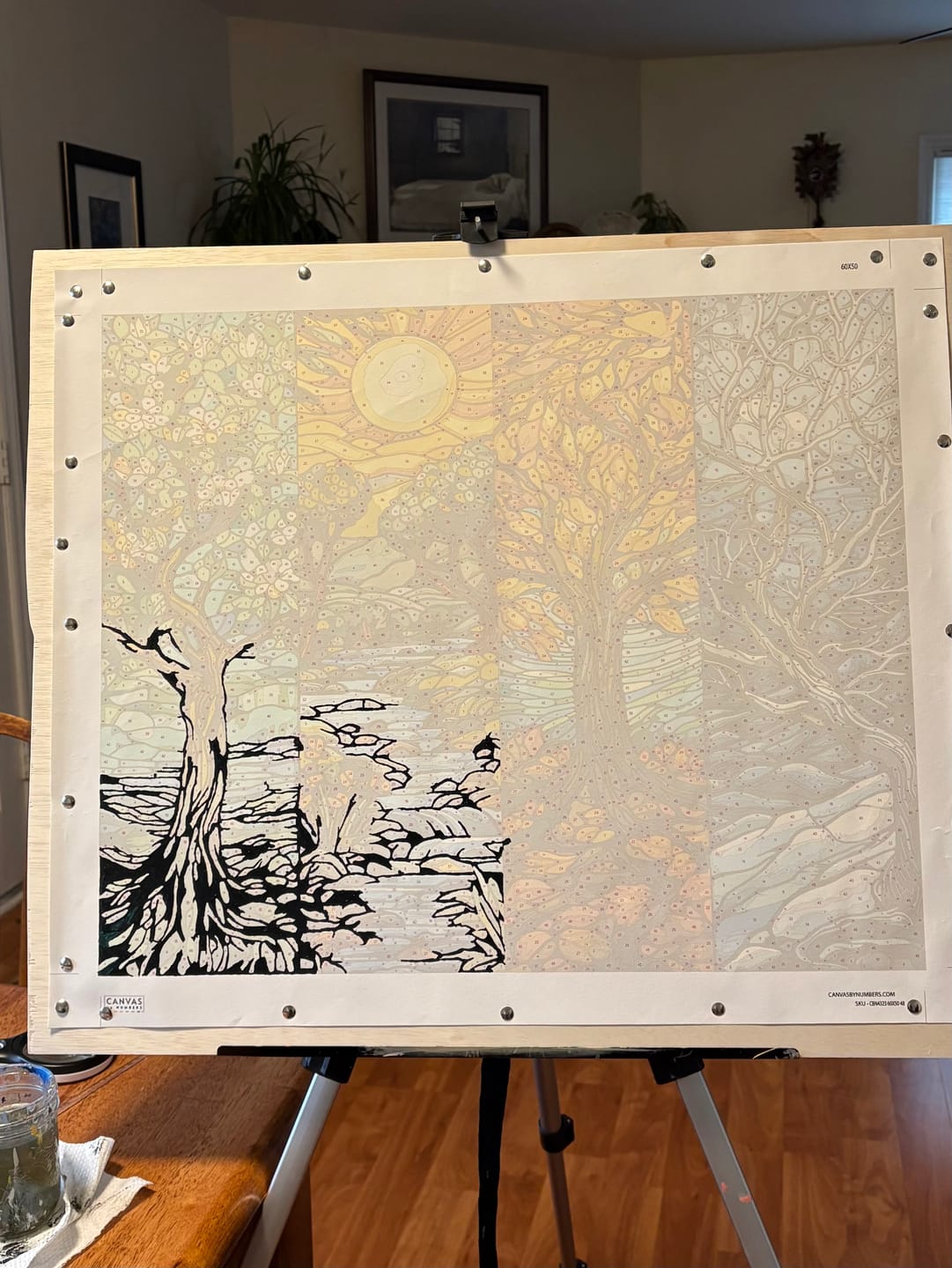 Customer photo review of Pine Wood Frame Kit for Rolled Canvas