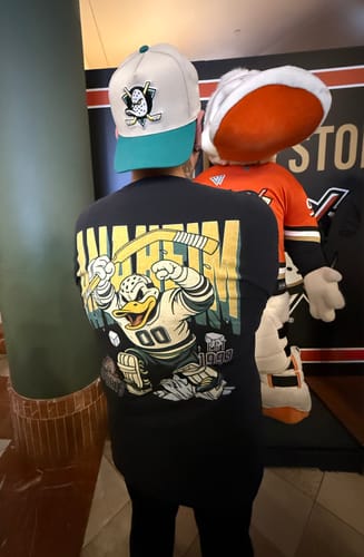 Customer photo review of Mighty Anaheim Hockey T-Shirt
