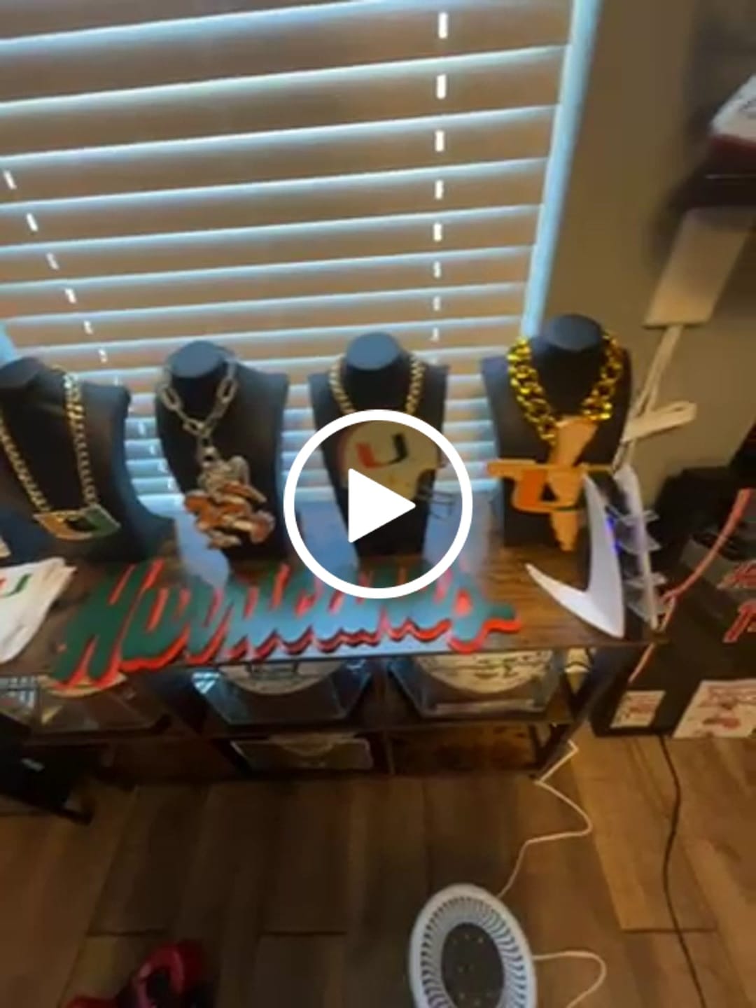 Customer video review of Miami Hurricanes Script 3D Vintage Metal Wall Art