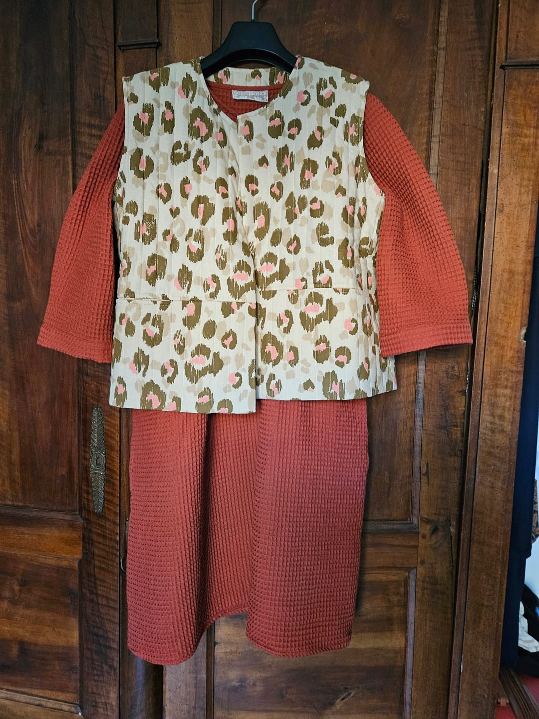 Customer photo review of Gilet Basile matelassé en coton Instinct rosé