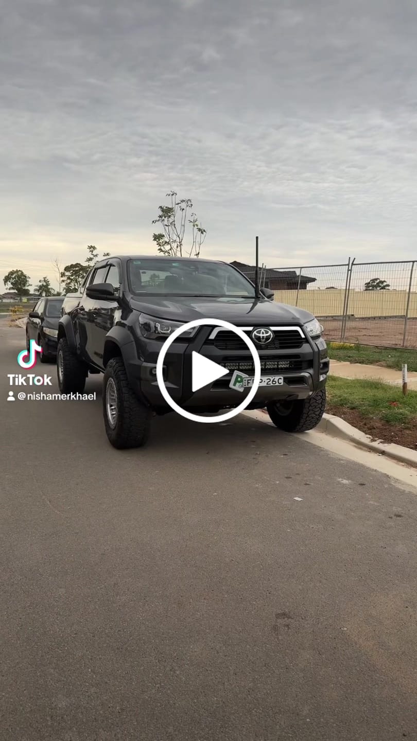 Customer video review of Blacked Out LED Tail Lights for Toyota N80 Hilux (GR Style)