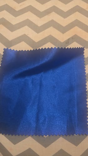 Customer photo review of Royal Blue Silky Stretch Satin