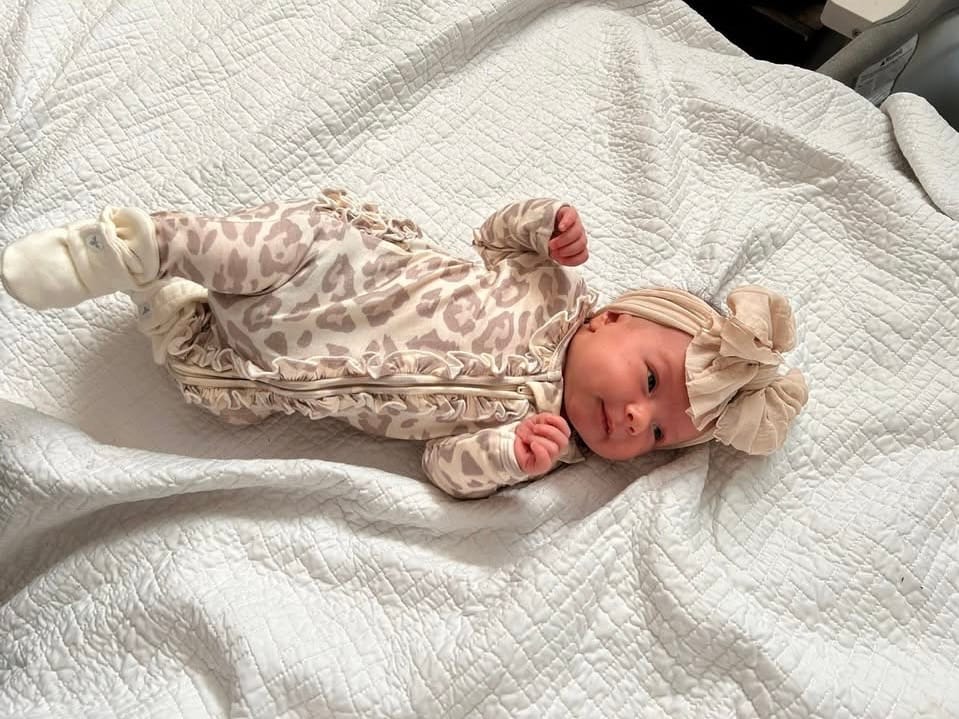 Customer photo review of Ruffled Headband- Sandy