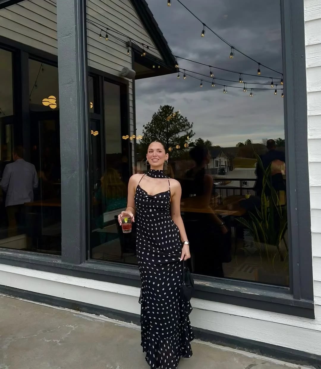 Customer photo review of Valerie Polka Dot Maxi Dress