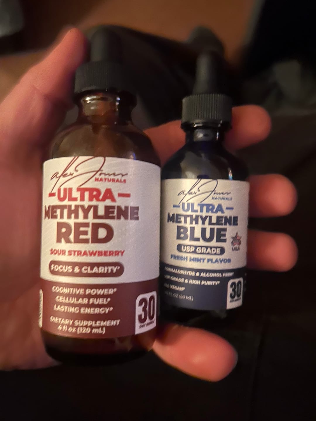 Customer photo review of The Ultra Methylene Red - Sour Strawberry (120ML) (30 Servings)