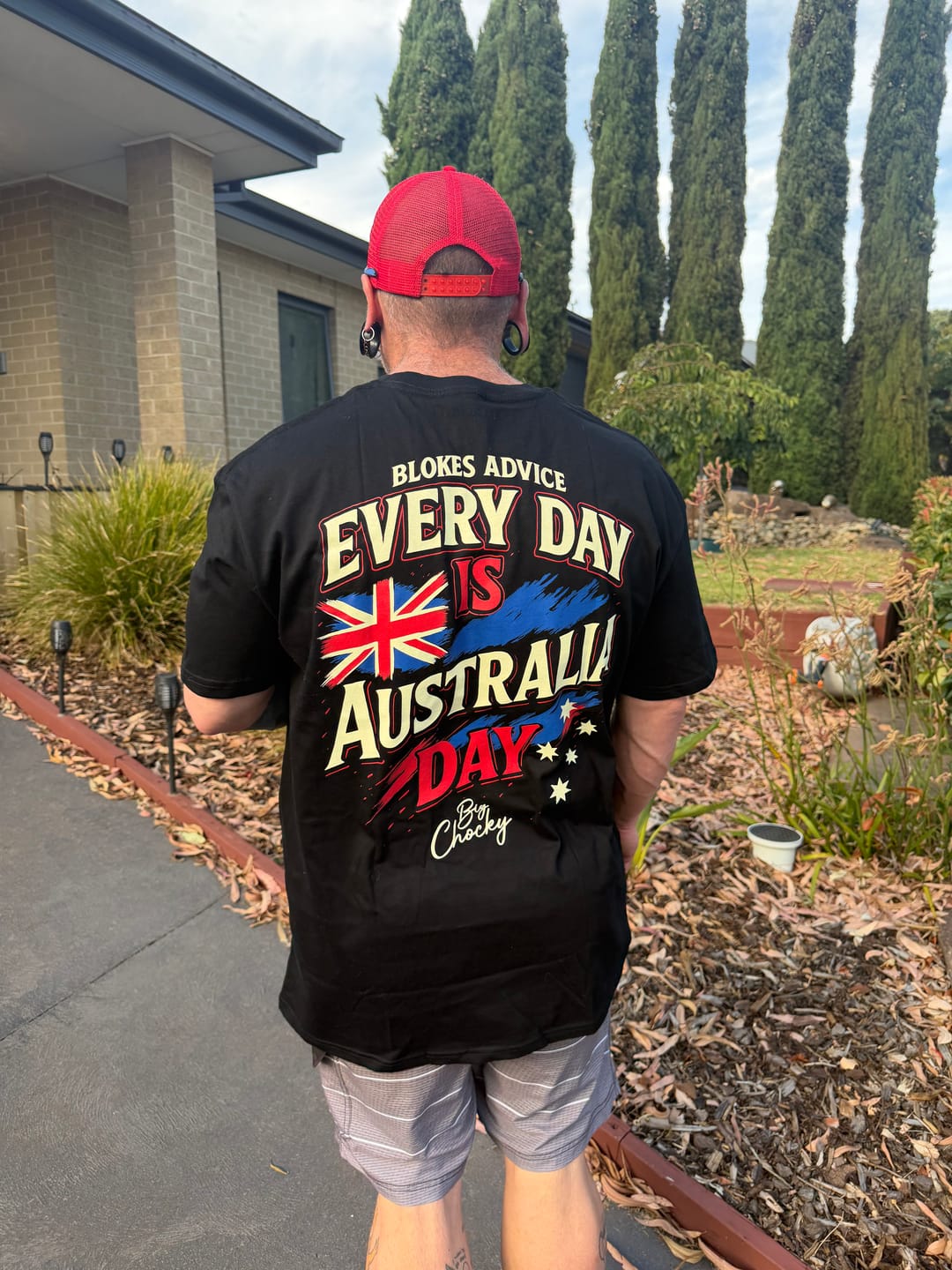 Customer photo review of Big Chocky | Aussie Day Tee