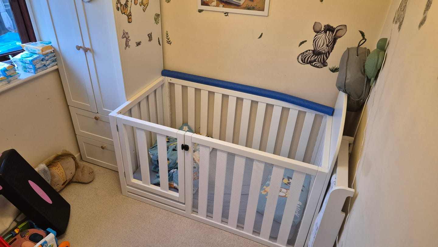 Customer photo review of High Sided Toddler Floor Bed