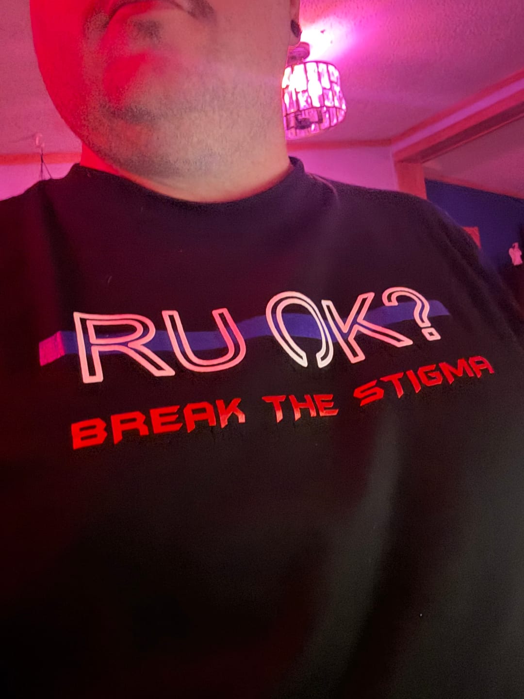 Customer photo review of Stigma-Breaking Unisex Tee- Blue Line