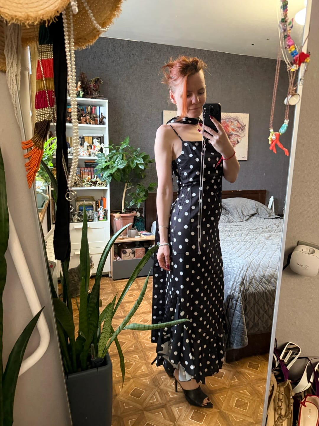Customer photo review of Valerie Polka Dot Maxi Dress