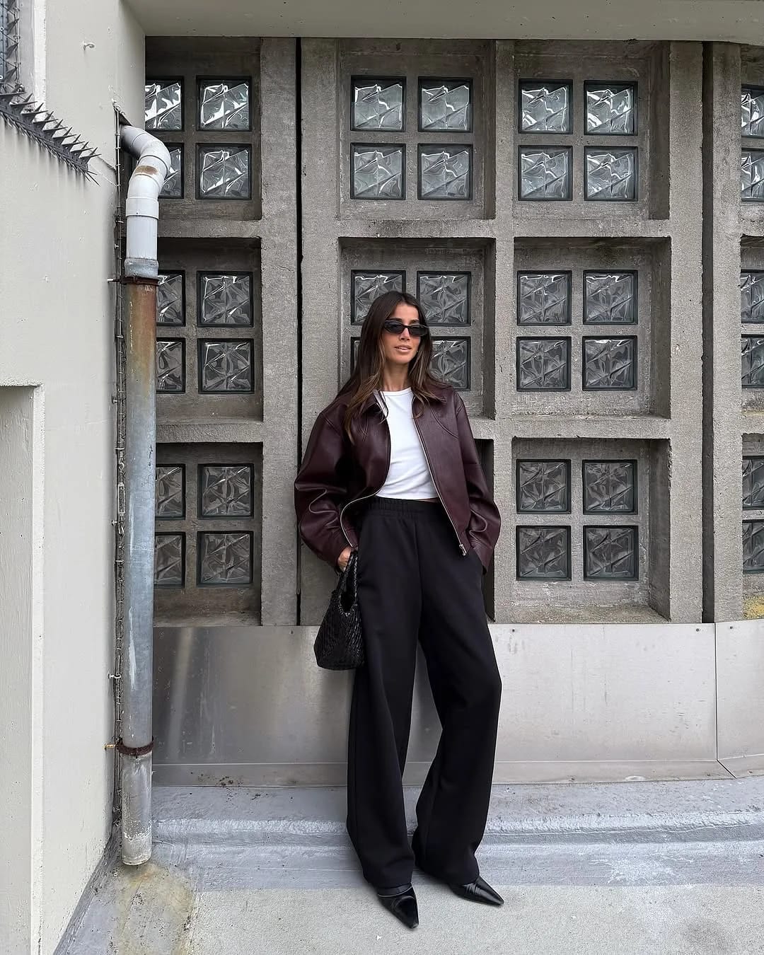 Customer photo review of Erika Zip Up Leather Jacket