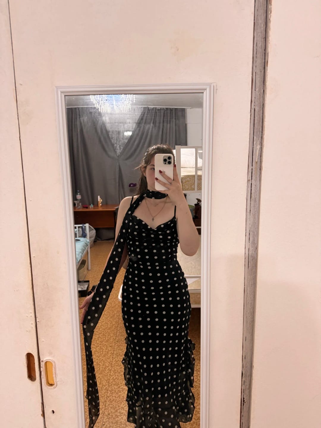 Customer photo review of Valerie Polka Dot Maxi Dress