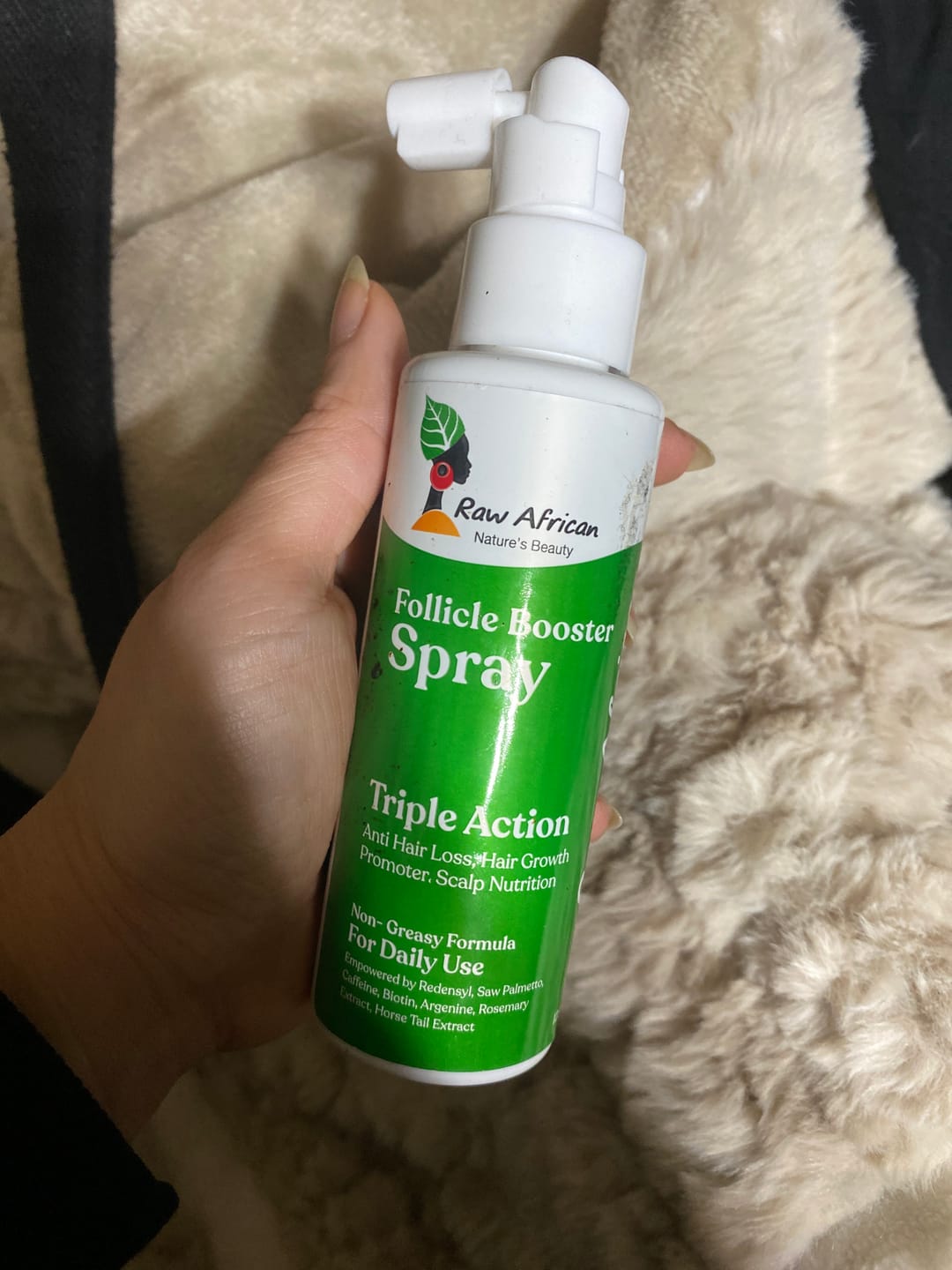 Customer photo review of Follicle Booster Redensyl Daily Spray