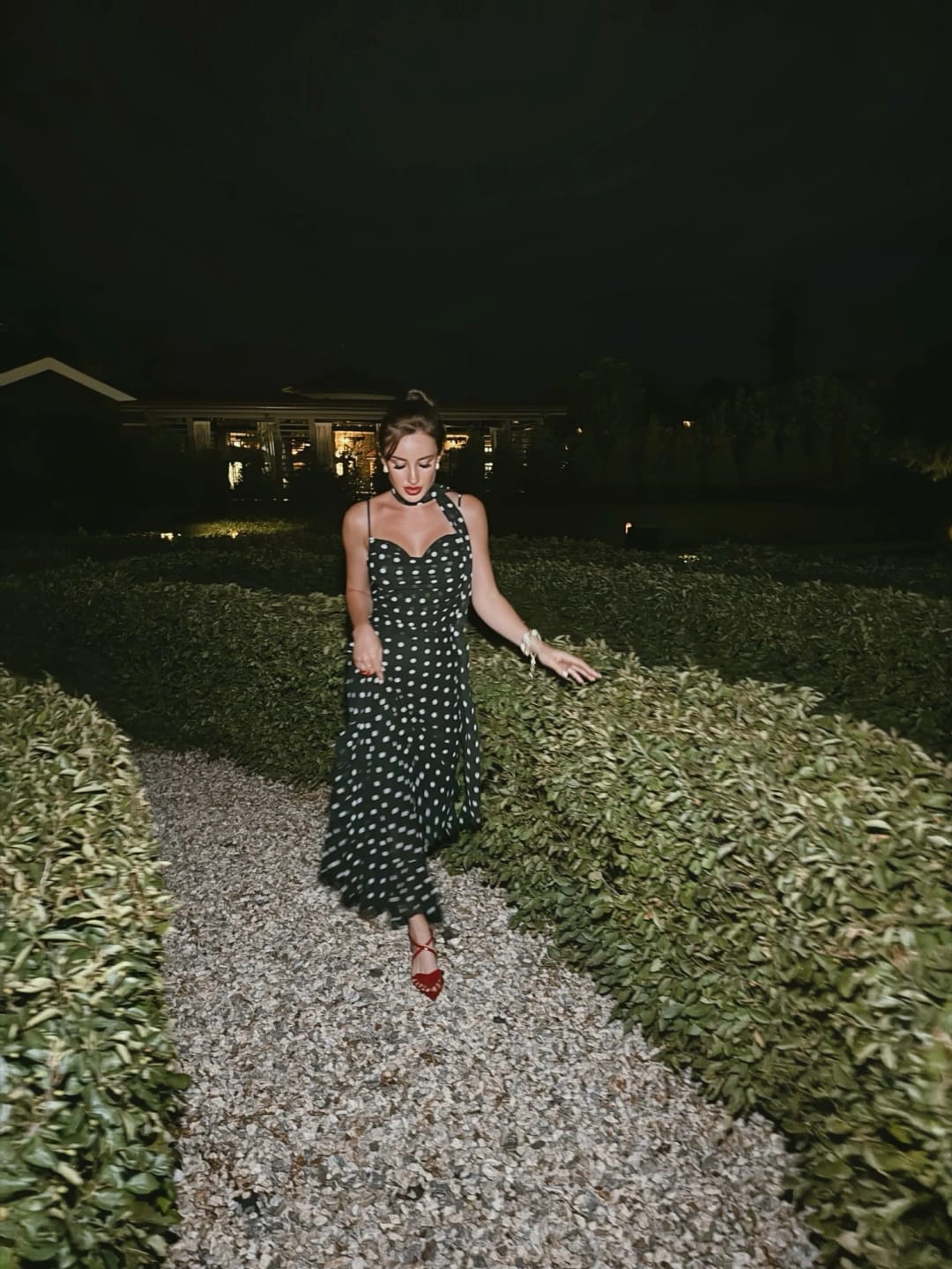 Customer photo review of Valerie Polka Dot Maxi Dress