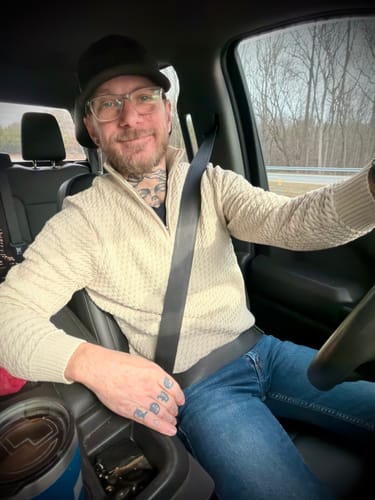 Customer photo review of Men's Turtleneck Quarter-Zip (5 Designs)