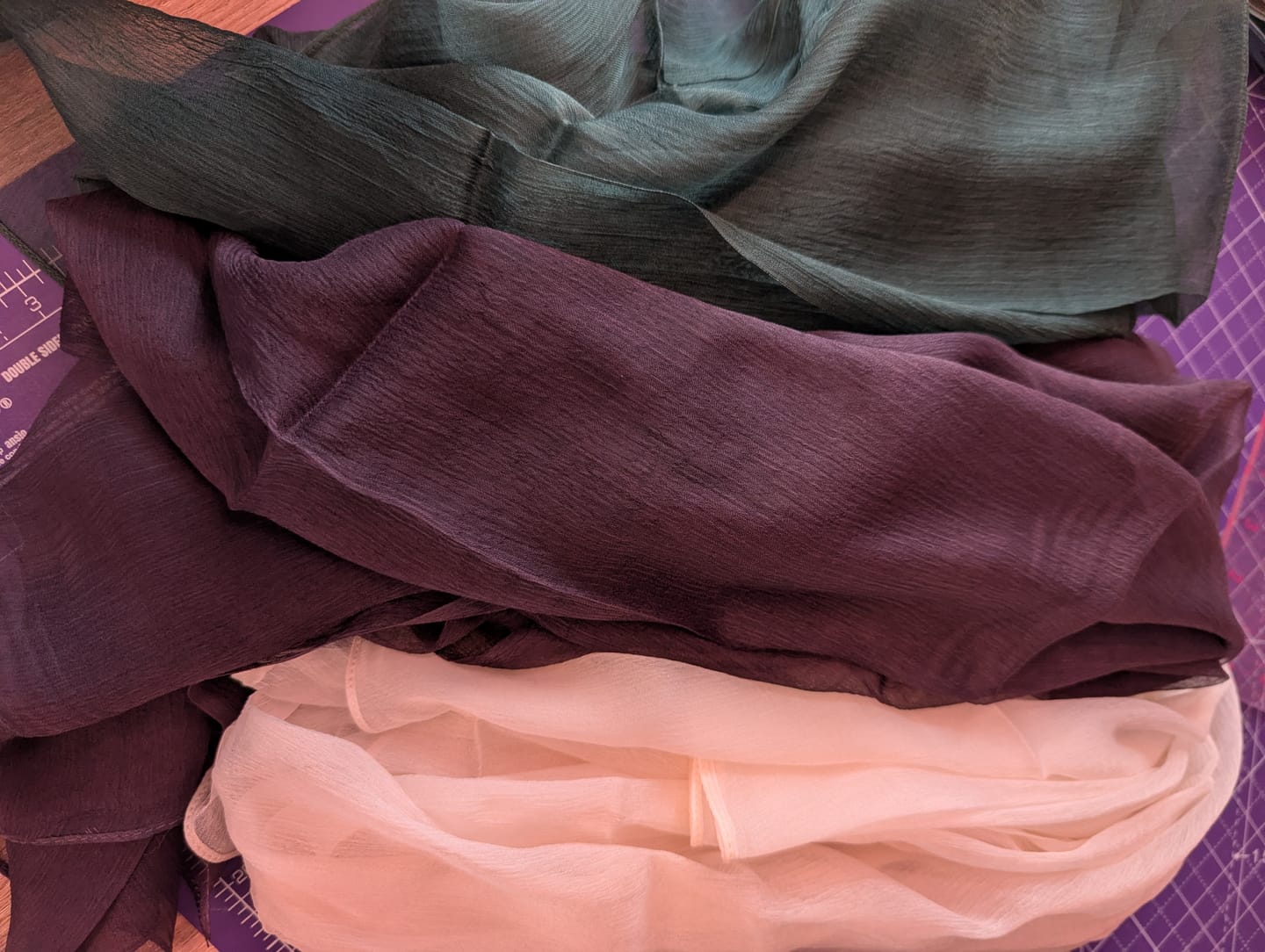 Customer photo review of Try Our New Crepe Fabrics: Free 3 Piece Bundle ✅