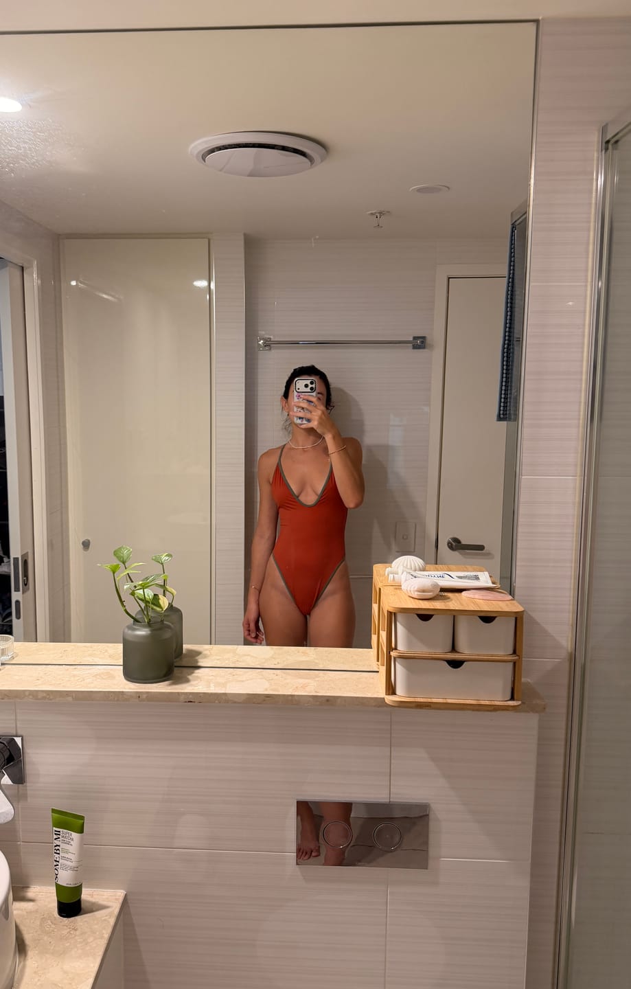 Customer photo review of Original Cut Swimsuit - Tangerine