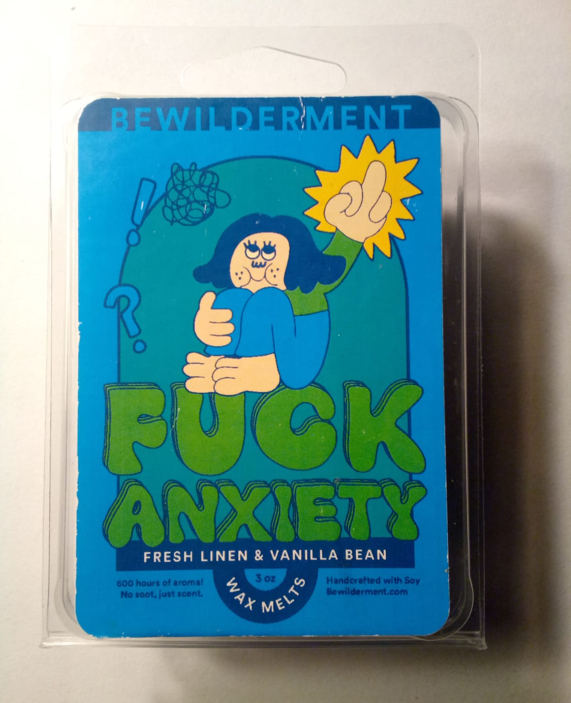 Customer photo review of F*ck Anxiety Wax Melts