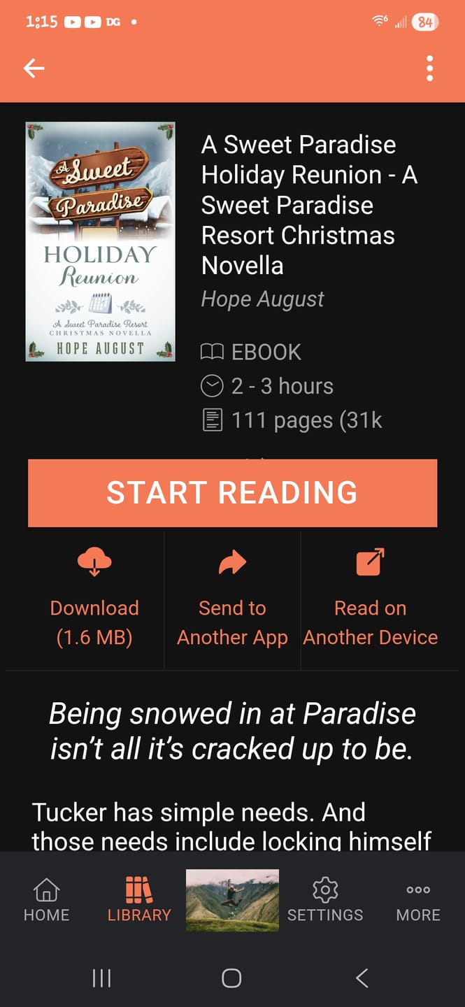 Customer photo review of A Sweet Paradise Holiday Reunion (eBook)