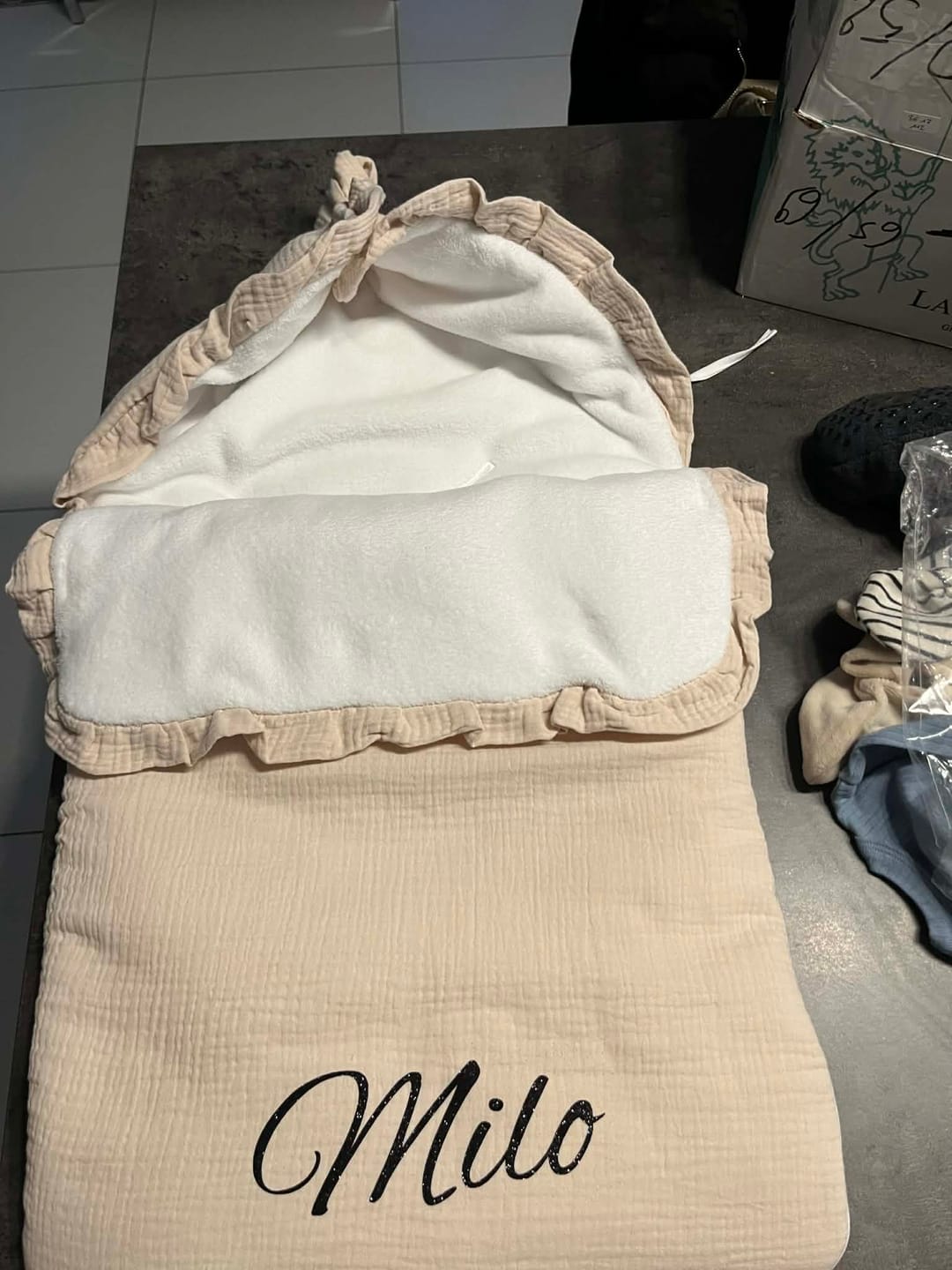 Customer photo review of Chancelière gaz de coton beige