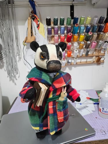 Customer photo review of Badger Art Doll PDF Pattern  Approx 35cm Standing