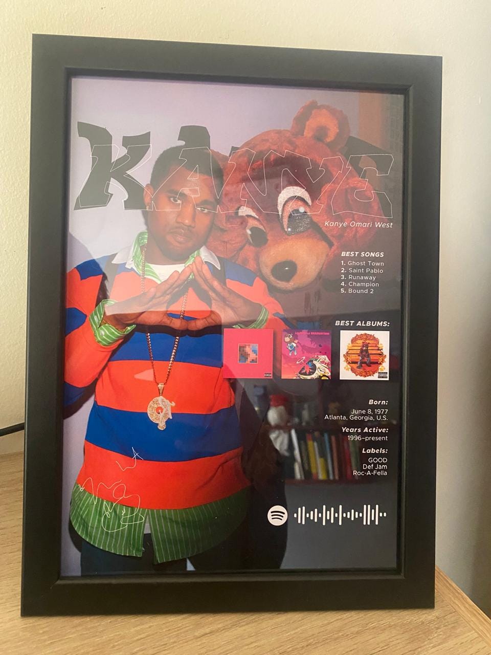 Customer photo review of Kanye - Cuadro Artista #3