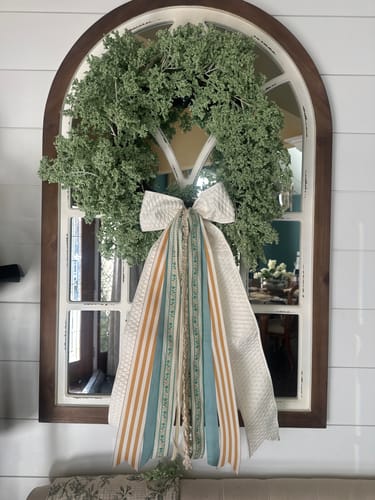 Customer photo review of Thyme and Honey Wreath Ribbon