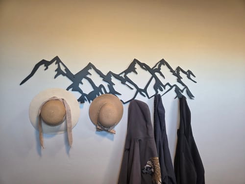 Customer photo review of Mountain Range Metal Wall Hook