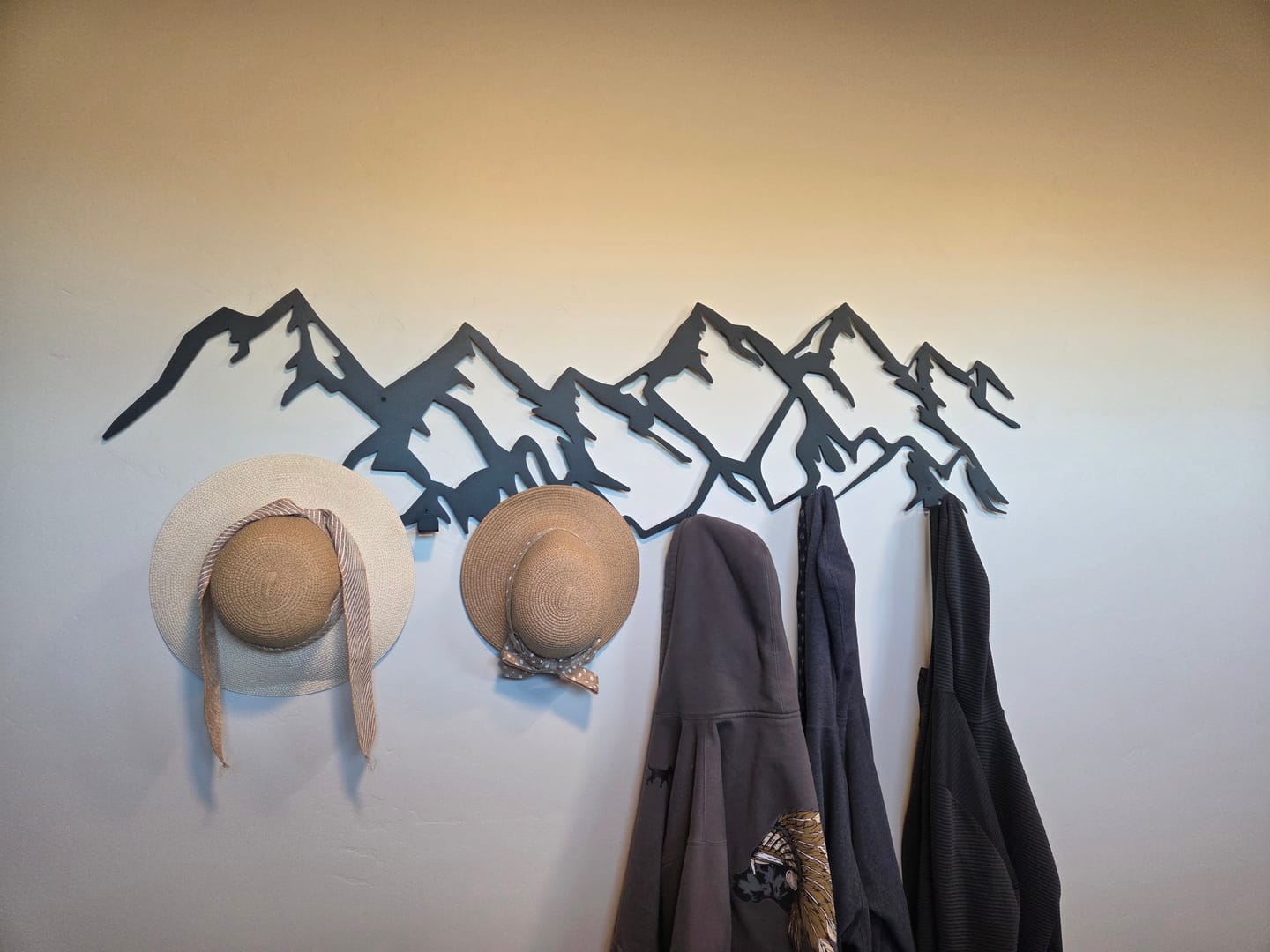 Customer photo review of Mountain Range Metal Wall Hook