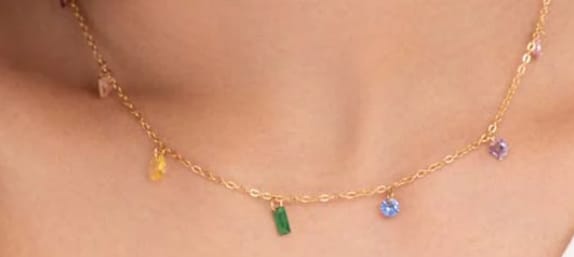 Customer photo review of Prismatic Harmony Necklace