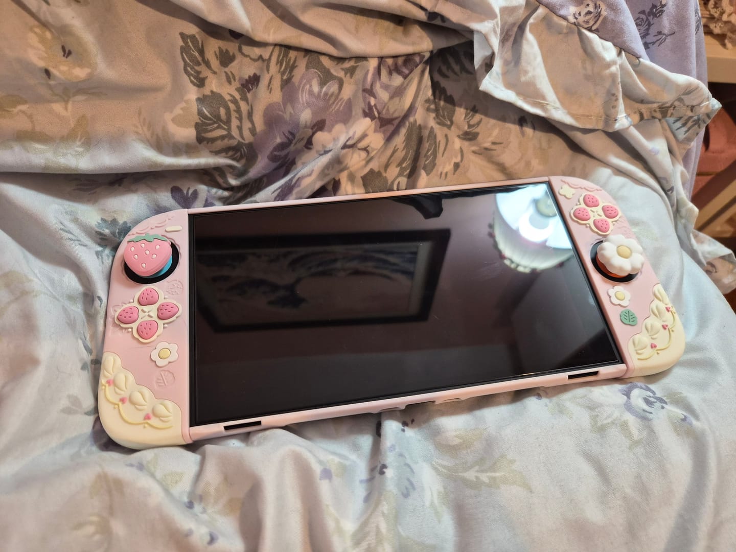 Customer photo review of Cream Strawberry Series Protective Case for Switch 2