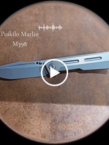 Customer video review of Poikilo Blade Marlin Titanium Frame Lock Knife M398 3.67"