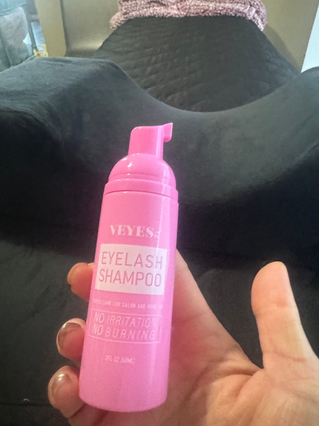 Customer photo review of Refreshing Eyelash Shampoo