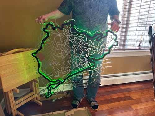 Customer photo review of Nürburgring Nordschleife Metal Wall Art