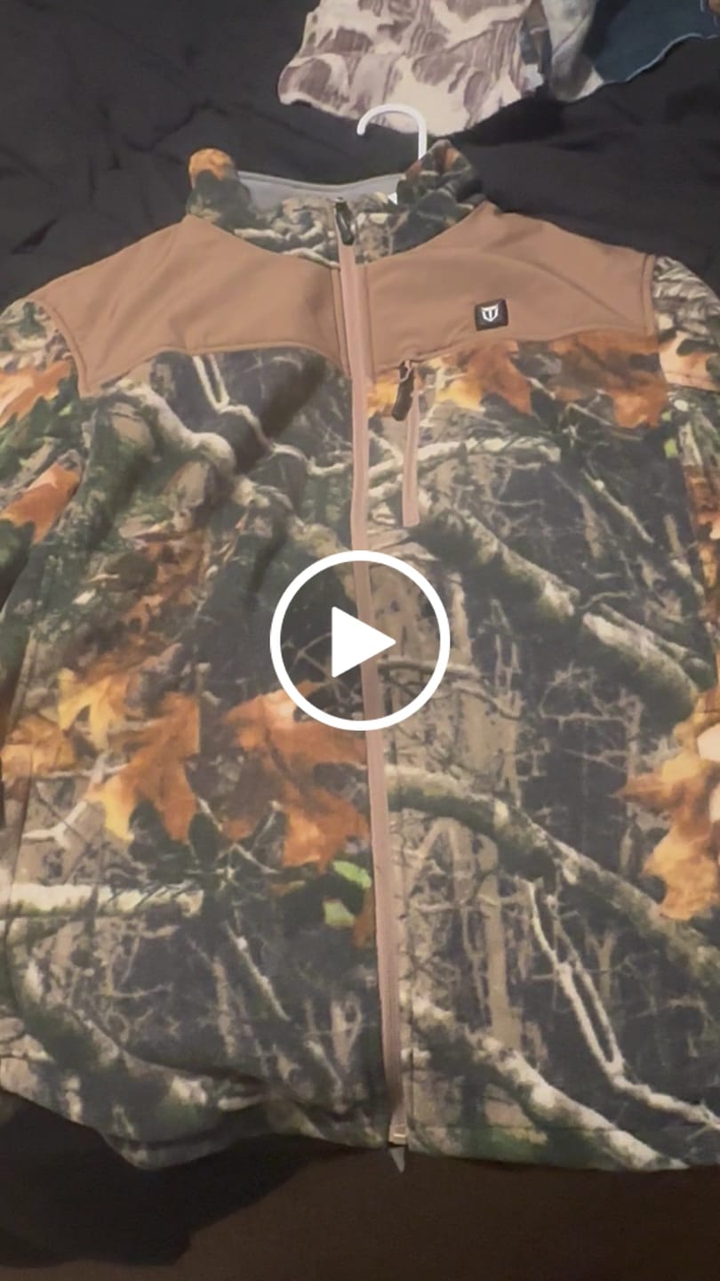 Customer video review of Men's & Women's  Heated Jacket | Heated Fleece Jacket with Battery Pack & Camo Coats for Hunting, Fishing, Snowing | Black Heated Clothing & Rechargeable Apparel