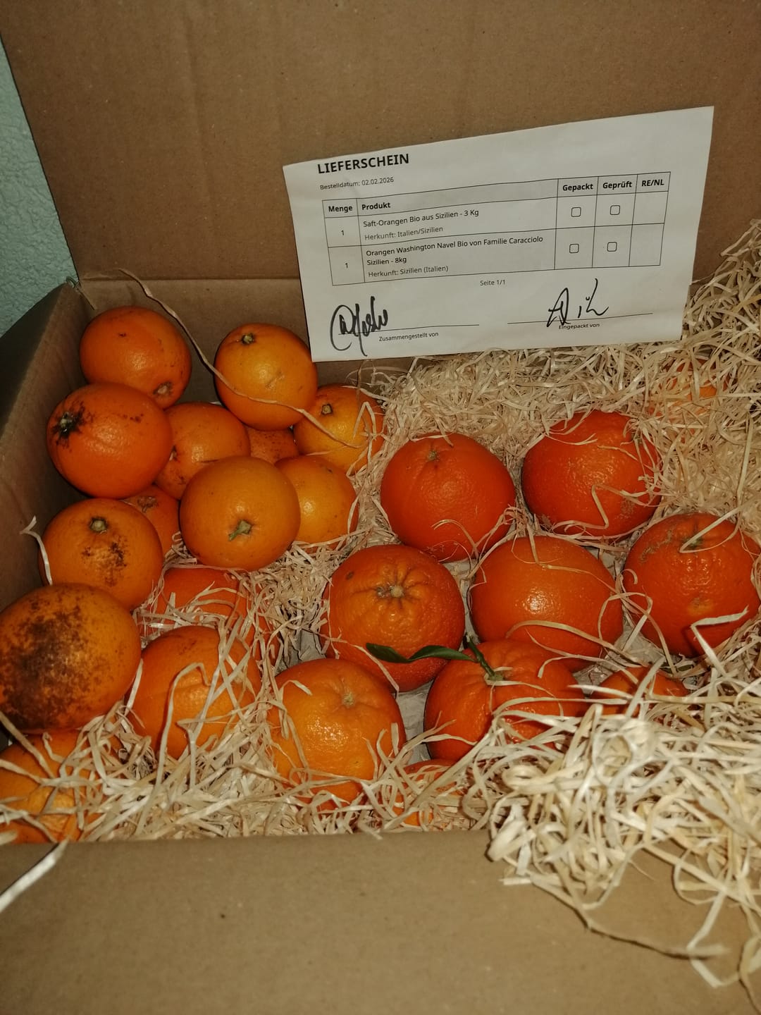 Customer photo review of Saft-Orangen Bio aus Sizilien