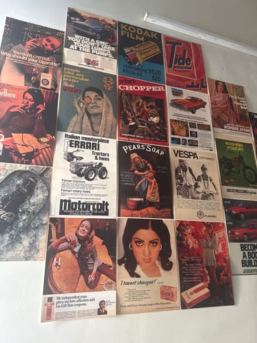 Customer photo review of VINTAGE ADVERTISEMENTS - WALL COLLAGE POSTERS