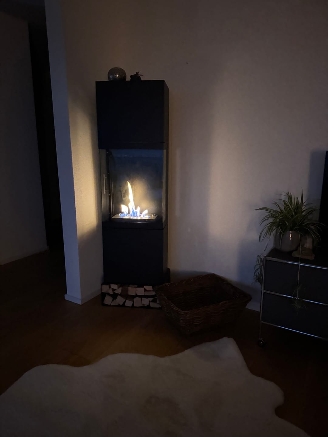 Customer photo review of Freistehender Bioethanol Standkamin - AVELLINO