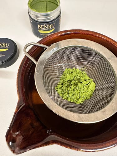 Customer photo review of BENBU Matcha - Premium Japanese Matcha Powder 1.0 oz (30g) Tin