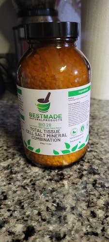 Customer photo review of Total Tissue Cell Salt Mineral Combination, BIO28 Vegan & Lactose-Free - Helps Body Absorb Nutrients, Increases Energy Levels, Improves Sleep Patterns, and Restores Vitality | Pellets, Big Jar