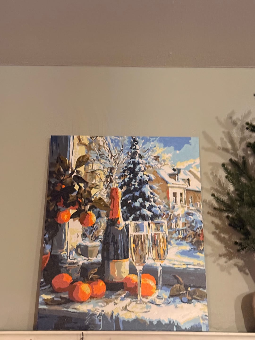 Customer photo review of Christmas Champagne | Paint by Number
