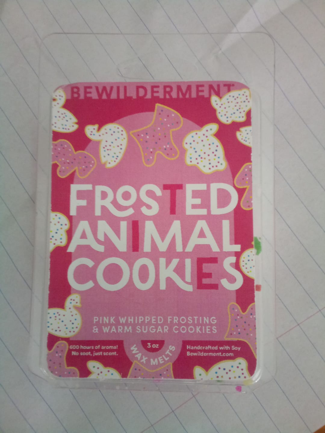Customer photo review of Frosted Animal Cookies Wax Melts
