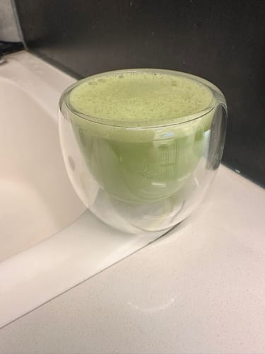 Customer photo review of BENBU Organic Matcha - Premium 100% Organic Japanese Matcha Powder 3.5 oz (100g) Bag